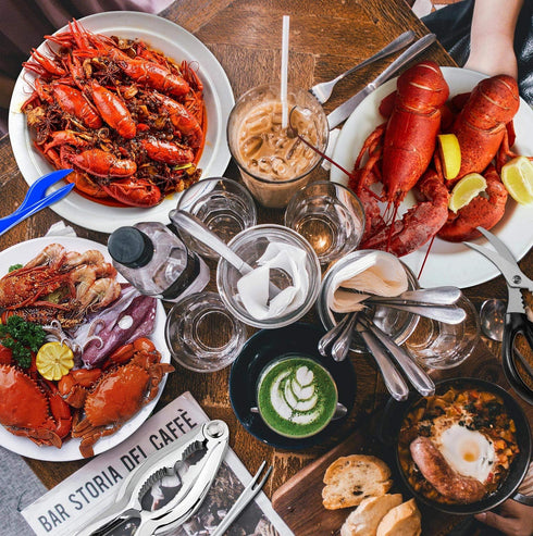 Crab Leg Crackers and Tools, 7 Piece Seafood Tools Set with Stainless Steel Lobster Crackers and Picks