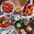 Crab Leg Crackers and Tools, 7 Piece Seafood Tools Set with Stainless Steel Lobster Crackers and Picks