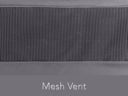 300D 24W 24D 18H, Covermates Elite Square Ottoman Cover Heavy-Duty Polyester, Water-Resistant, Mesh Vent, Drawcord