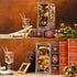 3D MiniCity Book Nook Kit, DIY Miniature Dollhouse Booknook Kit, Wooden Puzzle Bookend Bookshelf Insert Decor with LED