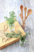 Long Handle Wooden Measuring Spoons by utensi, Set of 4, Beech Wood, 9-inch Handles