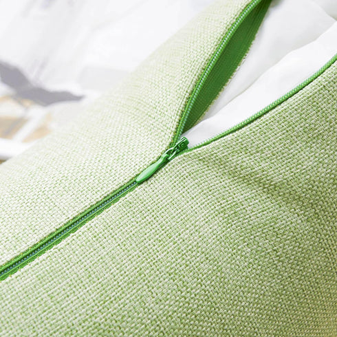 Home Brilliant Green Throw Pillow Covers 18x18, Set of 2 Sage Green Linen Decorative Cushion Covers for Couch Bed Decor
