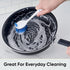 Dish Brush with Handle: Double Sided Vegetable Scrubber, Non Scratch Kitchen Brush for Cooking, Blue/Red, 2 Pack