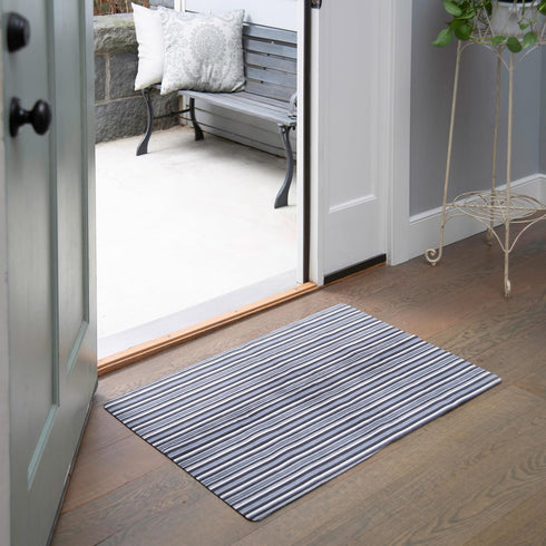 SoHome Ultra Thin Indoor Door Mat Kitchen Mat, Low Profile Stain Resistant Nonslip Design, 24"x35", Gray