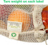 Reusable Organic Cotton Mesh Produce Bags - 100% Cotton, Durable, Washable with Tare Weight & Drawstring, 6 Sizes (2L,