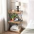 3-Tier ET-03RB End Table Small Side Table Tall Bedside Night Stand with Storage Sofa Side desks for Living Room Bedroom