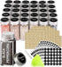 SWOMMOLY 30 Glass Spice Jars 4oz/Square Spice Bottles with 703 Spice Labels,