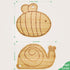 Small Bamboo Cutting Board Set, Mini Fruit Wood Chopping Board, Snail & Bee Shape Cheese Board