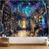Lunerfex Fantasy Library Tree of Life Wall Tapestry, Magical Bookshelf Tapestries for Room