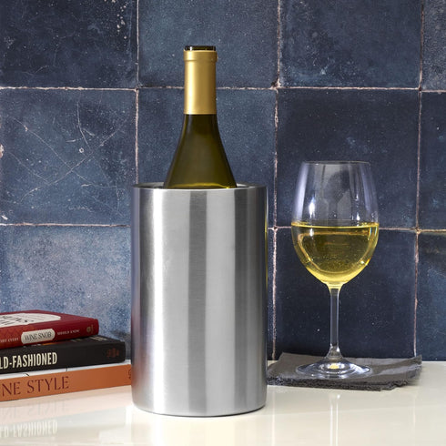 Houdini Stainless Steel Wine Cooler, Fits Most Standard Size Bottles