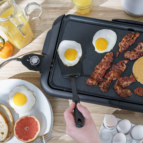 bella Electric Griddle with Warming Tray - Smokeless Indoor Grill, Nonstick Surface, Adjustable Temperature &