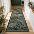 2x6 GarveeHome Forest Runner Rug, Black Green Washable Runner Rug for Kitchen, Botanical Low Pile Non Slip Stain