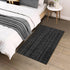 Boho Bathroom Rugs, 2' x 3' Hand Woven Cotton Entryway Rug | Reversible Washable Farmhouse Black Rug for Entrance