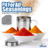 EHOMEA2Z Stainless Steel Dredge Shaker, Ideal for Salt, Spice, Sugar, Flour, 2, 10 oz