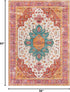 5x7 Moynesa Ultra-Thin Washable Vintage Area Rug - Large Bedroom Boho Non-Slip Non-Shedding Living Room Mat Oriental