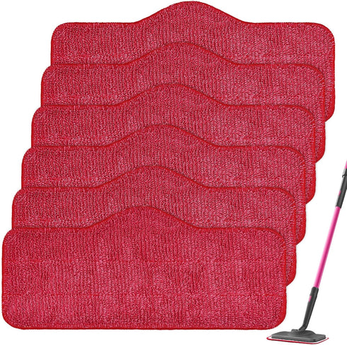6 Pack 7 1,Reusable Steam Mop Pads Compatible with Schenley Steam Mop Cleaner,Microfiber Steam Mop Replacement Pads