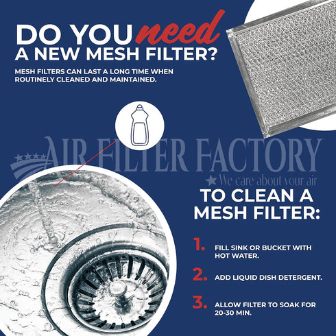 Air Filter Factory Replacement for Jenn-Air 71002111, 12-Layer Aluminum Mesh Grease Filter, 2-Pack