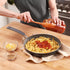 Tovolo Apricot Flex-Core All-Silicone Long-Handled Jar Scraper Spatula, Angled Turner Head, Kitchen Tool With Flat Back & Curved Front for Scooping & Scraping by Tovolo