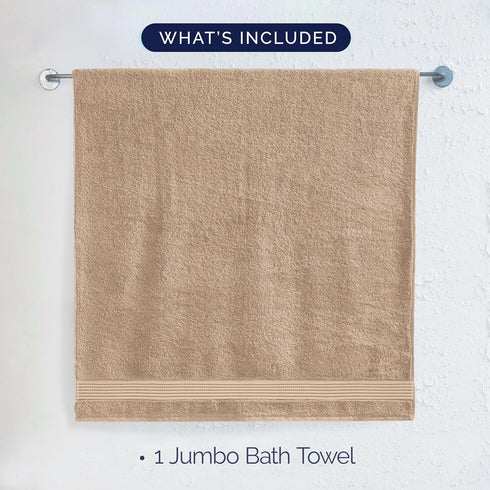 1 35 70 inch, 100% Elegant Comfort Premium Turkish Cotton Piece Jumbo Bath Towel - x Luxurious Hotel Spa Quality