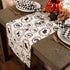 DII Halloween Party Tabletop Decor, Reusable Cotton Fabric Table Runner, 14x72, Spooky Portraits, Machine Washable