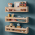 Set 3 NATURE SUPPLIES Nursery Book Shelves, of Floating Bookshelves for Wall for Nursery Decor & Playroom Decor