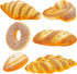 Funzhan 6pcs Artificial Bread Decoration Fake Bread Donut Baguette Croissant Display Models Realistic French Loaf