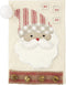 Mud Pie Christmas Appliqué Towel, Santa Design, 21" x 14"