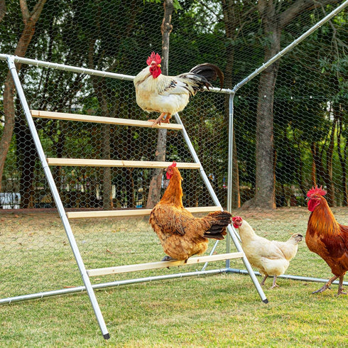 PETSFIT Square Chicken Roosting Perch, Perfect for Backyard Poultry, Chickens Perch for