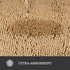 Bathroom Rugs Sets 2 Piece, Thick Chenille Bath Mats, Non-Slip, Absorbent, Washable, Beige