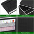 Cube Storage Bins with Lids, Clear Window Fabric Organizer Baskets, 4 Packs, Black for Shelves and Closet