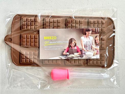 Waffle Chocolate Moulds, Silicone Candy Molds, 3PCS 12-Cavity Small Break Apart Molds, Non-Stick Reusable