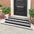 Black/White Striped Front Door Rug 2'X4.3', Cotton Hand Woven Indoor/Outdoor Entryway Rug, Machine Washable Kitchen Mat
