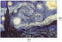 Tempered Glass Cutting Board for Kitchen, Van Gogh Design Blue Starry, Small Heat Resistant, 8x12 inch