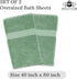 600 40 80 Inches- 100% 2 Set- Sets- Sets HILLFAIR GSM- x Cotton Pc XXL Oversized Bath Towel Soft Highly Absorbent Jumbo