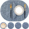Homaxy Round Faux Leather Placemats and Coasters, Washable Dual-Side Table Mats, Wipeable