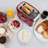 Nostalgia New and Improved Wide 2-Slice Toaster - Perfect for Bread, English Muffins, Bagels, 5 Browning Levels, Crumb