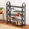 5 SHO-08484 Honey-Can-Do Tier Butterfly Shoe Rack Black