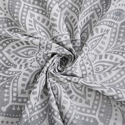 Popular Handicrafts Hippie Tapestry Wall Hanging, 54 x 82 Inches, Silver, Bohemian Mandala