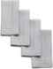 Solino Home Linen Napkins Set of 4 - Classic Hemstitch 100% Pure Linen Soft Grey Dinner Napkins, 20 x 20 Inch