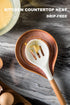 LAUCHUH Spoon Rest - Ceramic Holder for Kitchen Counter, Large Utensil Rest for Ladle, Spoons, Spatula, Tongs, 5