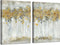 ARTISTIC PATH Abstract Forest Canvas Artwork, Golden Autumn Tree Wall Art for Bedroom (11" W x 16" H)