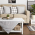 DII Decorative Square Throw Pillow Cover Collection, Cotton, Machine Washable, 18x18, Gray Gingham, 4 Piece