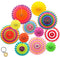 Mandala Crafts Fiesta Party Decoration, Hanging Paper Fan Set for Mexican Themed Party, Pack of 12