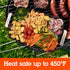 Camerons BBQ Grill Topper Grilling Pans, Set of 2, Non-Stick Barbecue Trays for Indoor Outdoor Use