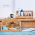 VATIMA Water Hyacinth Storage Baskets, Medium Open-Front Wicker Basket for Kitchen, 2 Pack