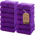 Hawmam Linen Luxury Cotton Washcloths 13x13 Inch - Large Hotel Spa Bathroom