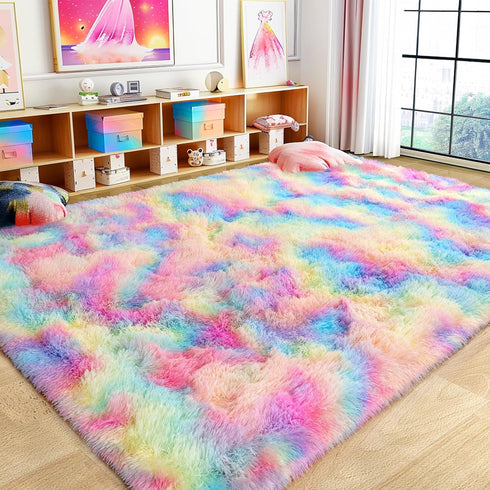 5x7 Ultra Fluffy Rug for Living Room Bedroom, Fuzzy Large Area Rug for Living Room, Plush Soft Shag Carpet for Girl Boy