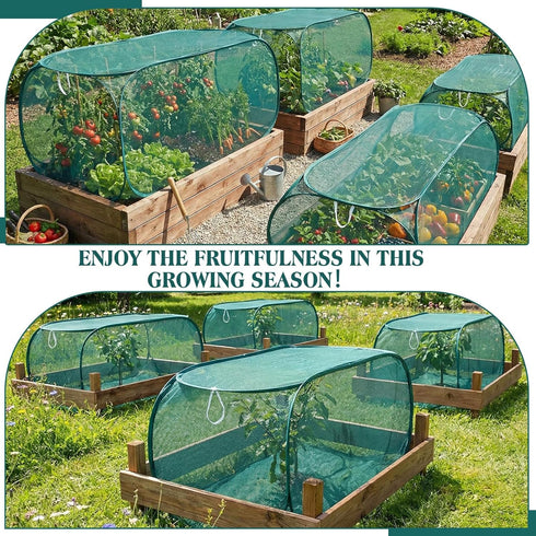 Threehoney 4 45'' 20'' 18'' Pcs x x Pop up Garden Mesh Plant Cover Outdoor Plant Protector Garden Row Raised Bed Cover