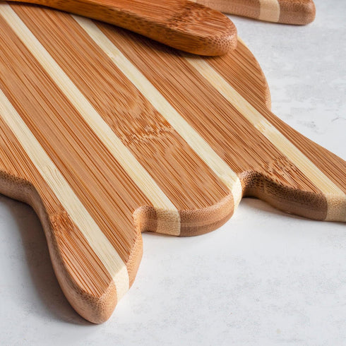 Totally Bamboo Sea Turtle Charcuterie Board Gift Set with Spreader Knife, 11-1/2" x 8-5/8"