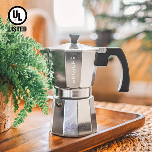GROSCHE Milano Moka Pot | 3 Espresso Cup - 5 oz | Stovetop Espresso Percolator & Coffee Maker